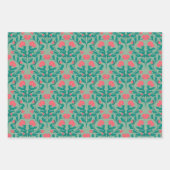 Blumenast-Wrapingpapier Flachblatt-Set aus 3 Geschenkpapier Set (Vorderseite)