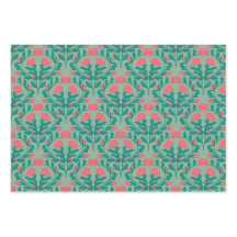 Blumenast-Wrapingpapier Flachblatt-Set aus 3