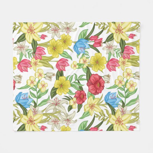 Blumenästhesie Fleecedecke (Vorderseite (Horizontal))