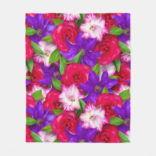 Blumenästhesie Fleecedecke (Vorderseite)