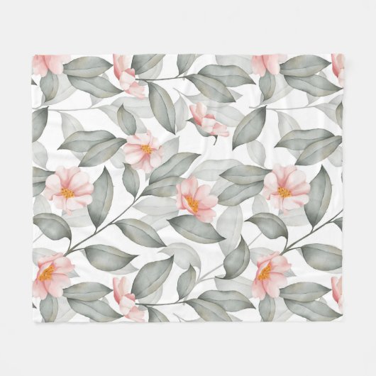 Blumenästhesie Fleecedecke (Vorderseite (Horizontal))