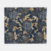 Blumenästhesie Fleecedecke (Vorderseite (Horizontal))