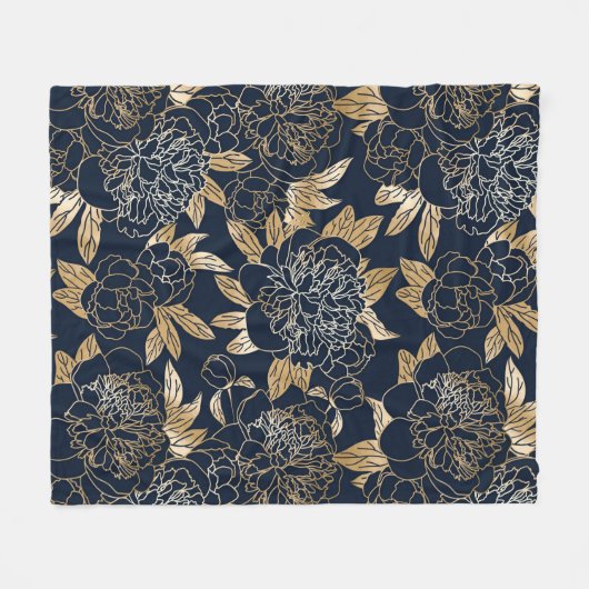 Blumenästhesie Fleecedecke (Vorderseite (Horizontal))