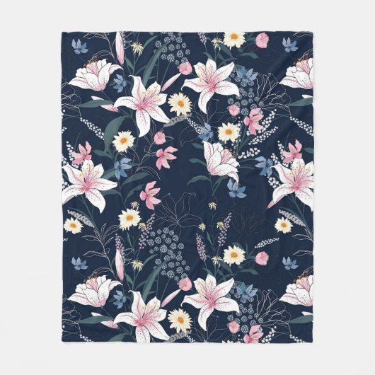 Blumenästhesie Fleecedecke (Vorderseite)