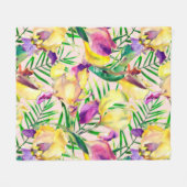 Blumenästhesie Fleecedecke (Vorderseite (Horizontal))