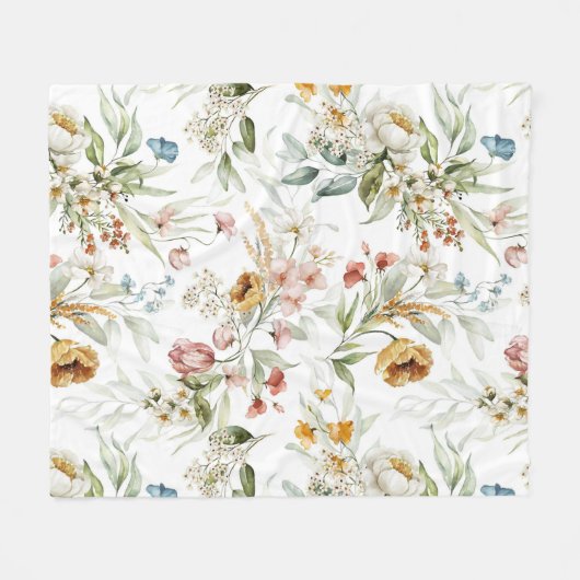 Blumenästhesie Fleecedecke (Vorderseite (Horizontal))