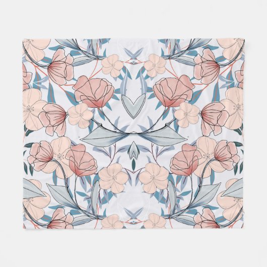 Blumenästhesie Fleecedecke (Vorderseite (Horizontal))