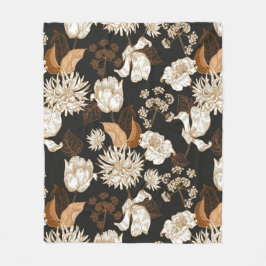 Blumenästhesie Fleecedecke