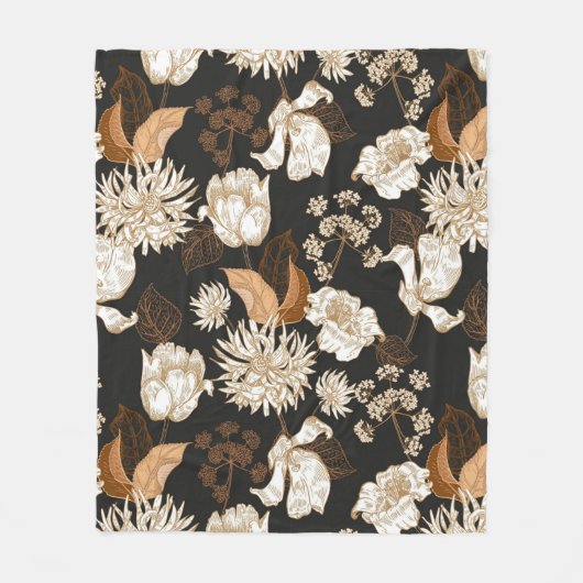 Blumenästhesie Fleecedecke (Vorderseite)