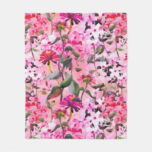 Blumenästhesie Fleecedecke (Vorderseite)