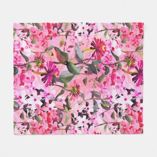 Blumenästhesie Fleecedecke (Vorderseite (Horizontal))