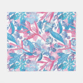 Blumenästhesie Fleecedecke (Vorderseite (Horizontal))