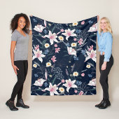 Blumenästhesie Fleecedecke