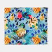 Blumenästhesie Fleecedecke (Vorderseite (Horizontal))