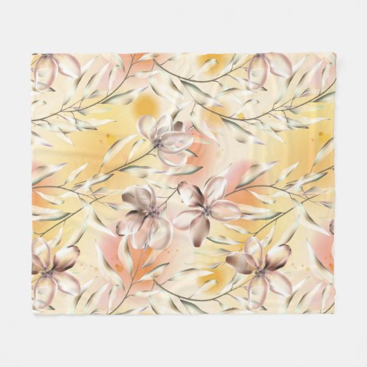 Blumenästhesie Fleecedecke (Vorderseite (Horizontal))