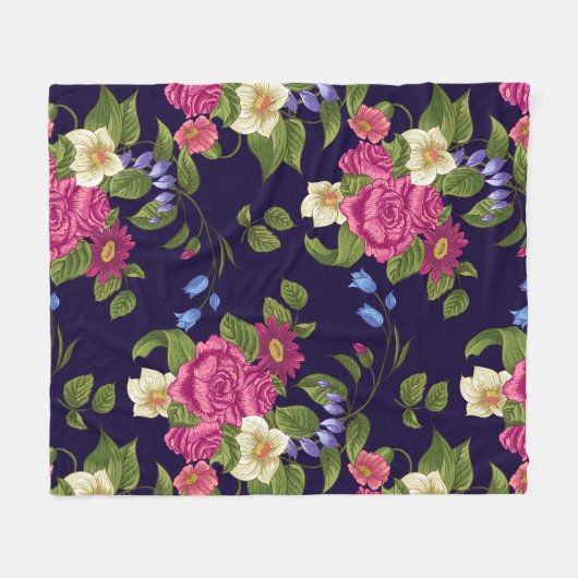 Blumenästhesie Fleecedecke (Vorderseite (Horizontal))