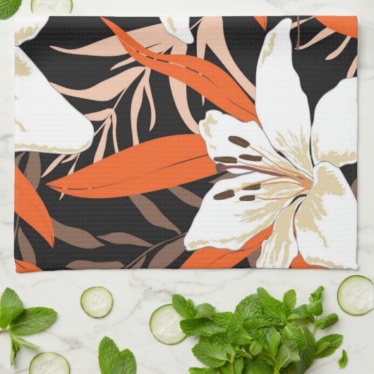 Blumenästhesie Geschirrtuch (Gefaltet)