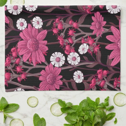 Blumenästhesie Geschirrtuch (Gefaltet)