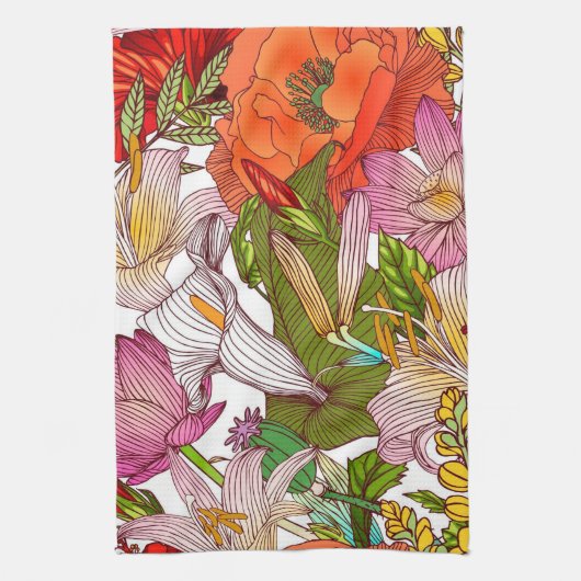 Blumenästhesie Geschirrtuch (Vertikal)