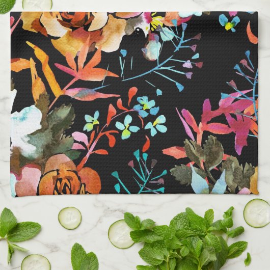 Blumenästhesie Geschirrtuch (Gefaltet)