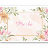 Blumenaufkleber Aufkleber (Vorderseite)