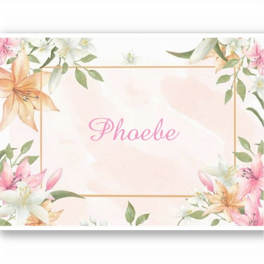 Blumenaufkleber Aufkleber (Vorderseite)