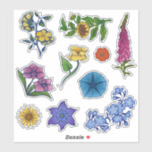 Blumenaufkleber Aufkleber (Blatt)