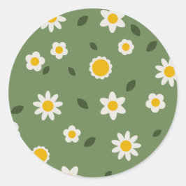 Blumenaufkleber - Blende und Stick Runder Aufkleber