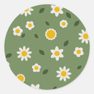 Blumenaufkleber - Blende und Stick Runder Aufkleber