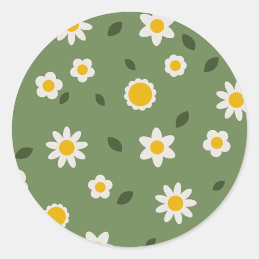 Blumenaufkleber - Blende und Stick Runder Aufkleber (Vorderseite)