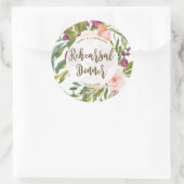 Blumenaufkleber für die Probe Runder Aufkleber (Tasche)