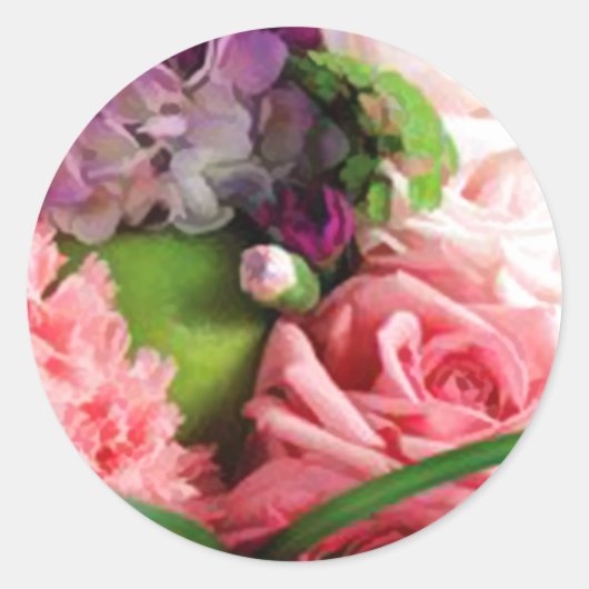 Blumenaufkleber für Hochzeiten von Umschlag Aufkle Runder Aufkleber (Vorderseite)