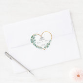 Blumenaufkleber in Form eines islamischen Herzens Herz-Aufkleber (Umschlag)