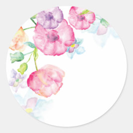 Blumenaufkleber Runder Aufkleber