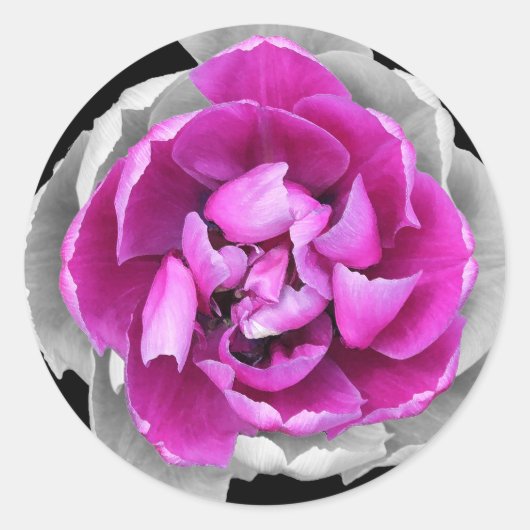Blumenaufkleber Runder Aufkleber (Vorderseite)