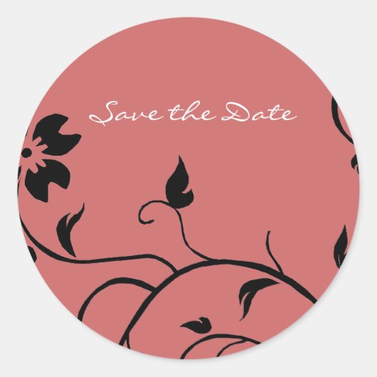 Blumenaufkleber Runder Aufkleber (Vorderseite)