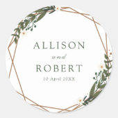 Blumenaufkleber Runder Aufkleber (Vorderseite)