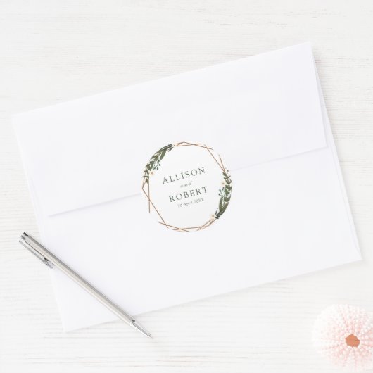 Blumenaufkleber Runder Aufkleber (Umschlag)