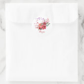 Blumenaufkleber Runder Aufkleber (Tasche)