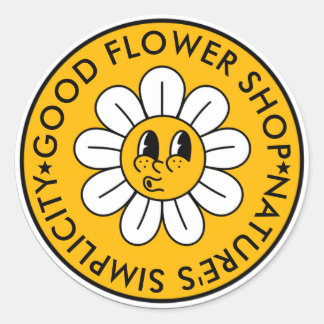 Blumenaufkleber Runder Aufkleber