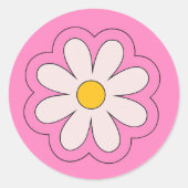 Blumenaufkleber Runder Aufkleber (Vorderseite)