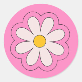 Blumenaufkleber Runder Aufkleber