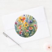 Blumenaufkleber Runder Aufkleber (Umschlag)