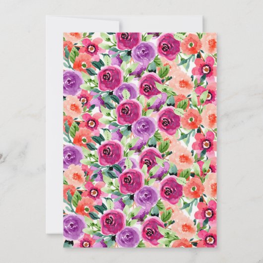 Blumenauge Kindergeburtstag Einladung (Rückseite)