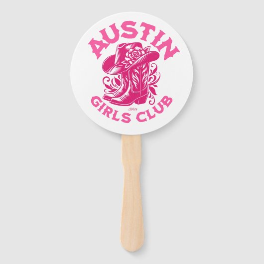Blumenaustin Bachelorette Cowgirl Fächer (Vorderseite)