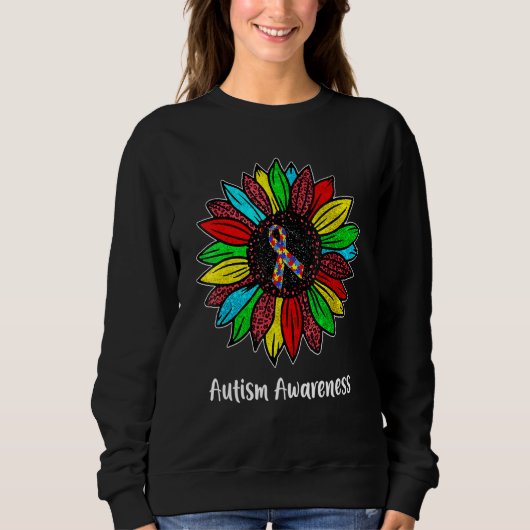 Blumenautismus Bewusstsein Daisy Blume Frauen Sweatshirt (Vorderseite)