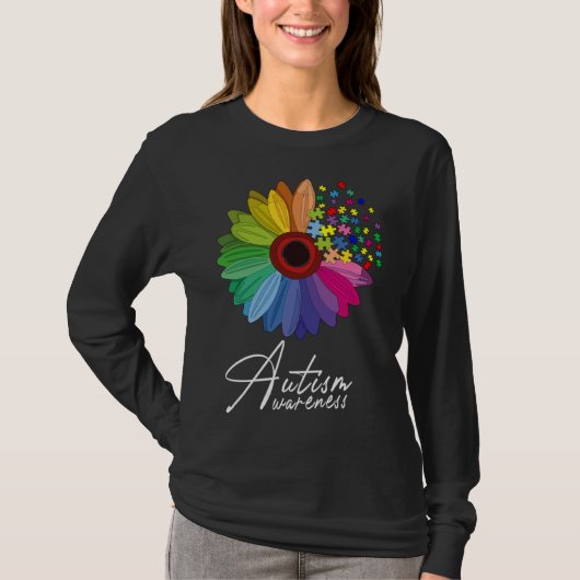 Blumenautismus Bewusstsein Daisy Blume Frauen T-Shirt (Vorderseite)