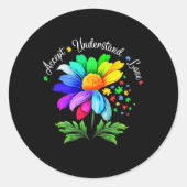 Blumenautismus Bewusstsein Daisy Blume für Mama Fr Runder Aufkleber (Vorderseite)