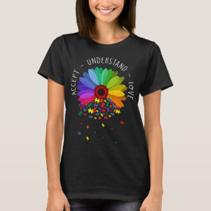 Blumenautismus Bewusstsein Daisy Blume für Mama Fr T-Shirt