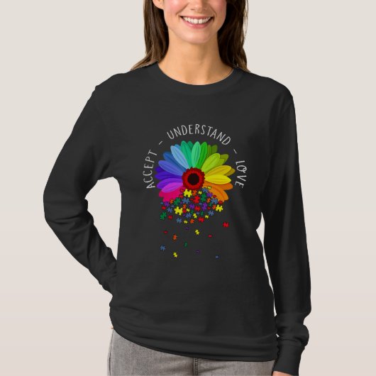 Blumenautismus Bewusstsein Daisy Blume für Mama Fr T-Shirt (Vorderseite)